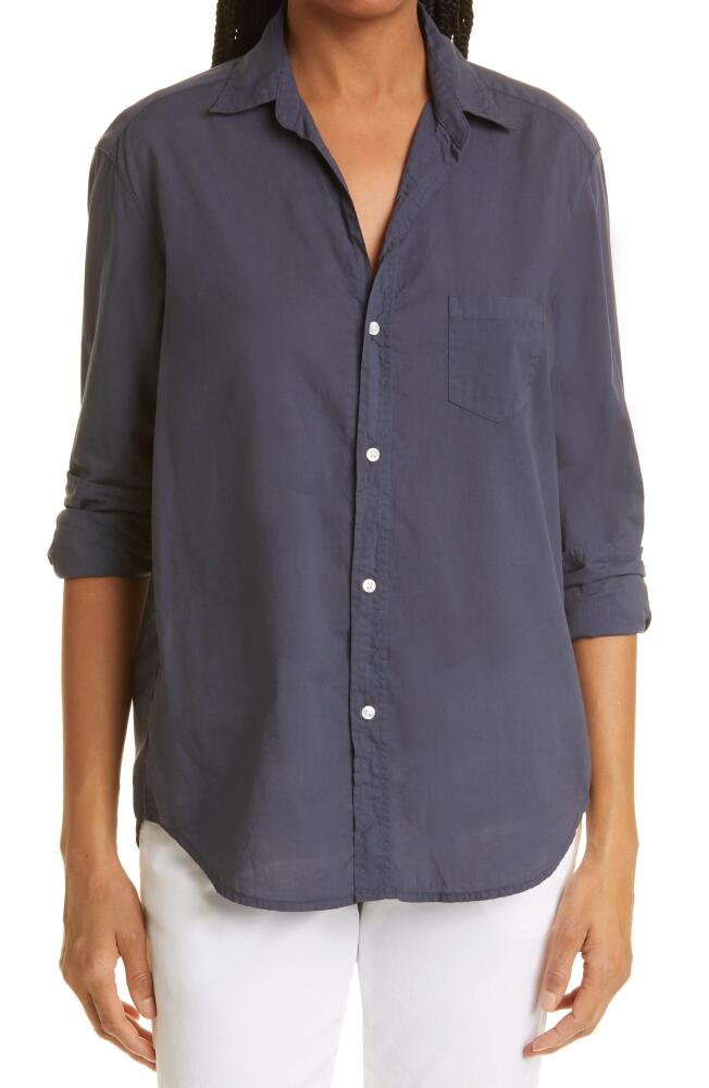 Frank & Eileen Eileen Relaxed Button-Up Shirt in Light Poplin/Navy Cover