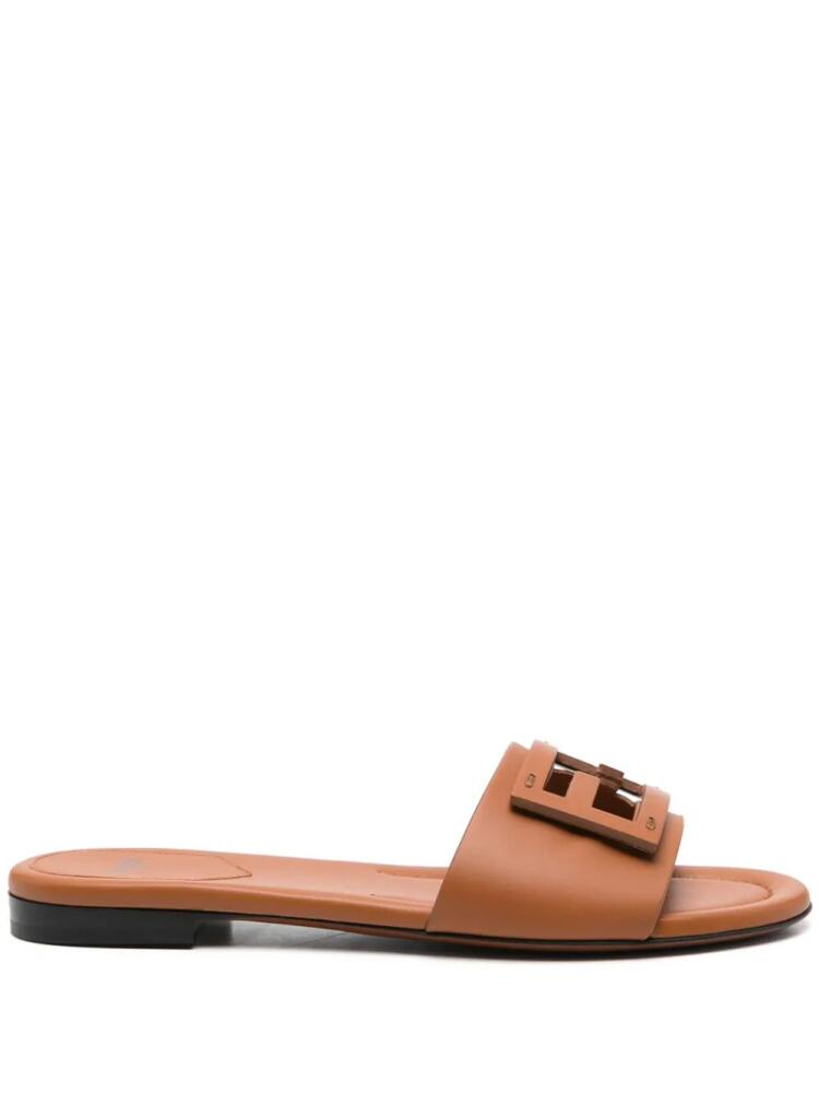 FENDI Baguette leather slides - Brown Cover