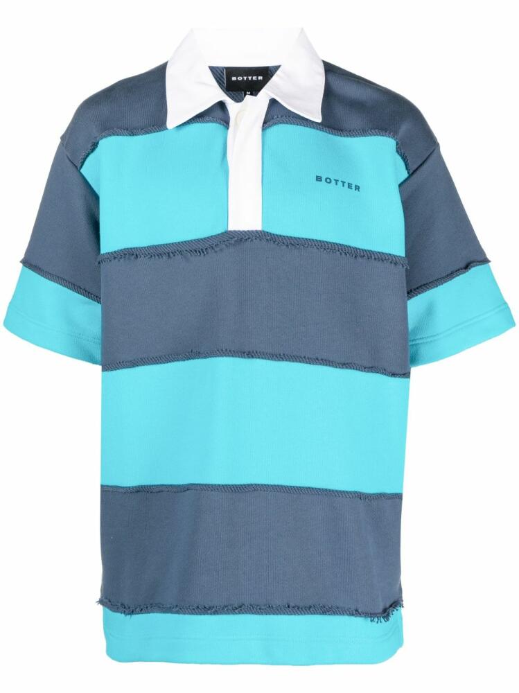 Botter striped short-sleeve polo shirt - Blue Cover