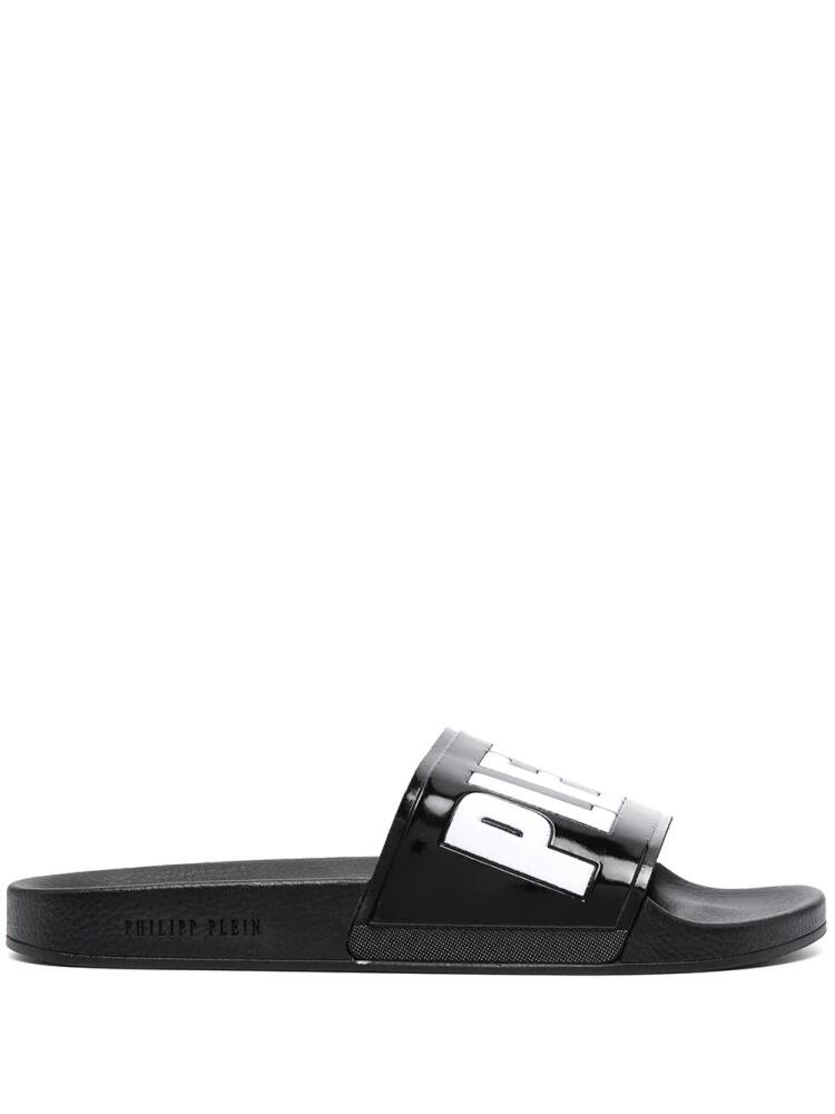 Philipp Plein logo-print slides - Black Cover