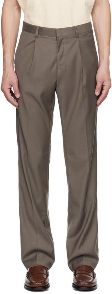 Uniform Bridge Beige Wide-Leg Trousers Cover