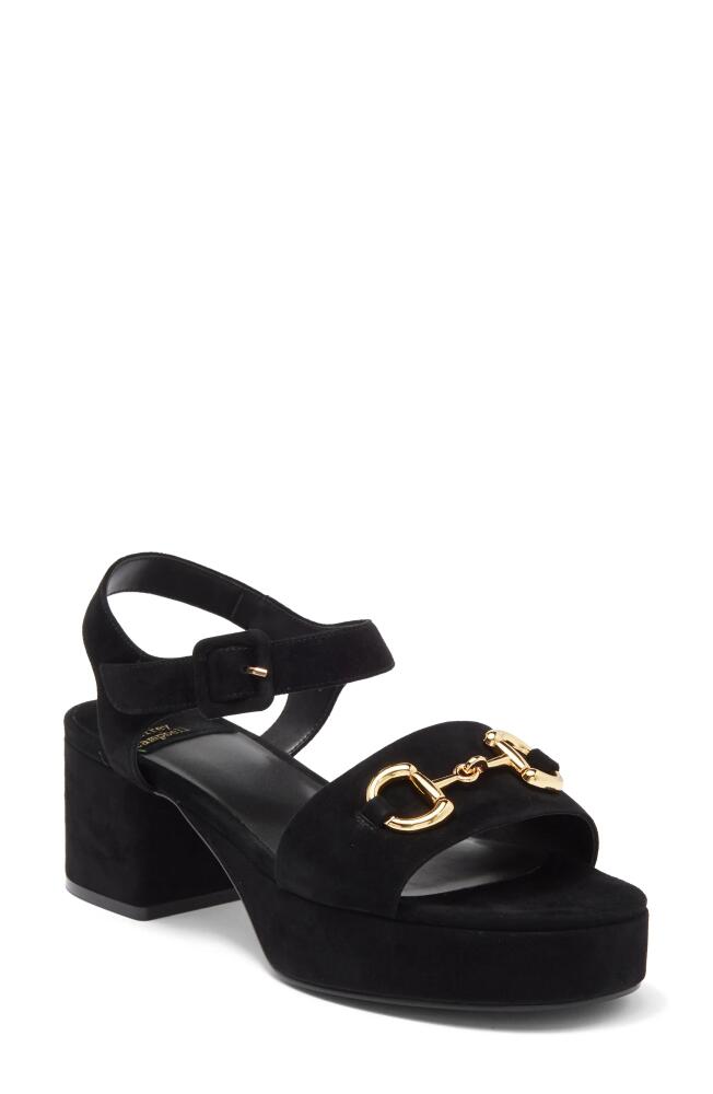 Jeffrey Campbell Timeless 2 Platform Sandal in Black Suede Gold Cover