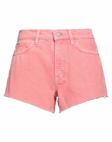 Guess Woman Denim shorts Pink Cotton Cover