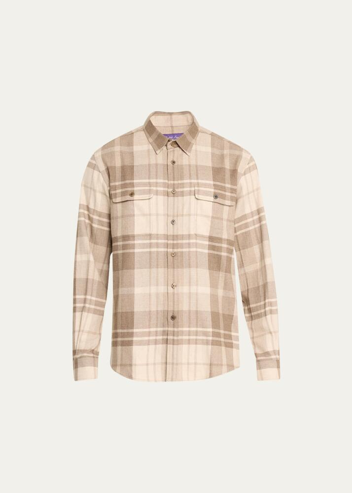 Ralph Lauren Purple Label Men's Cooper Plaid Button-Down Shirt Cover