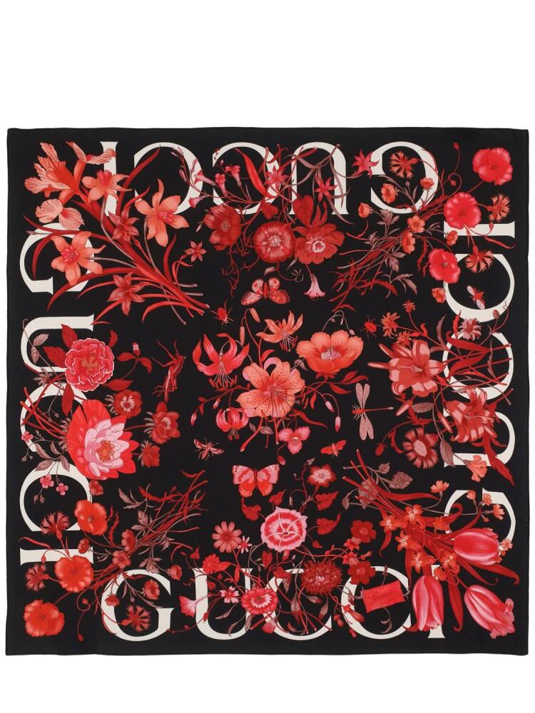 GUCCI Flora Silk Scarf Cover