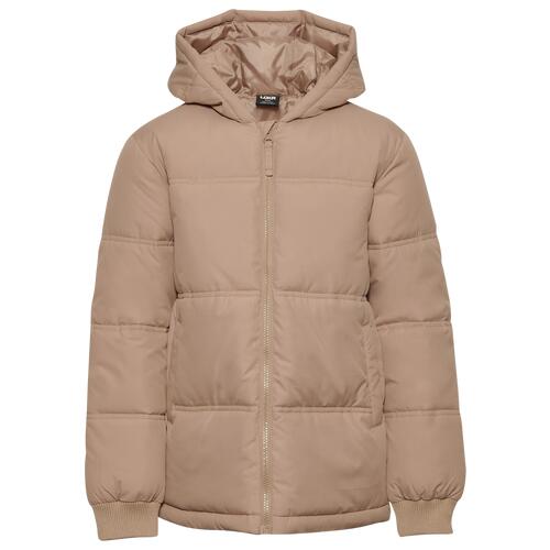 LCKR Puffer Jacket - Boys' Grade School Tan/Walnut Cover