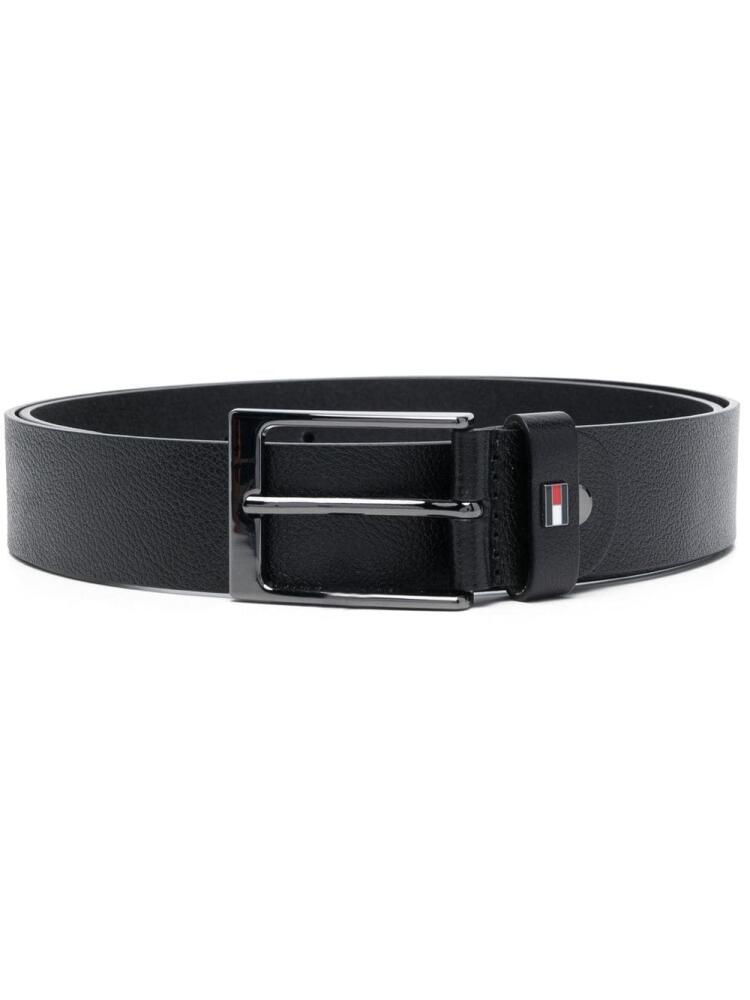 Tommy Hilfiger logo-plaque leather belt - Black Cover