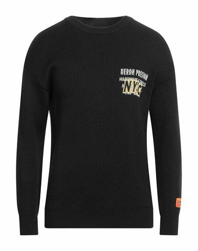 Heron Preston Man Sweater Black Wool, Acrylic Cover