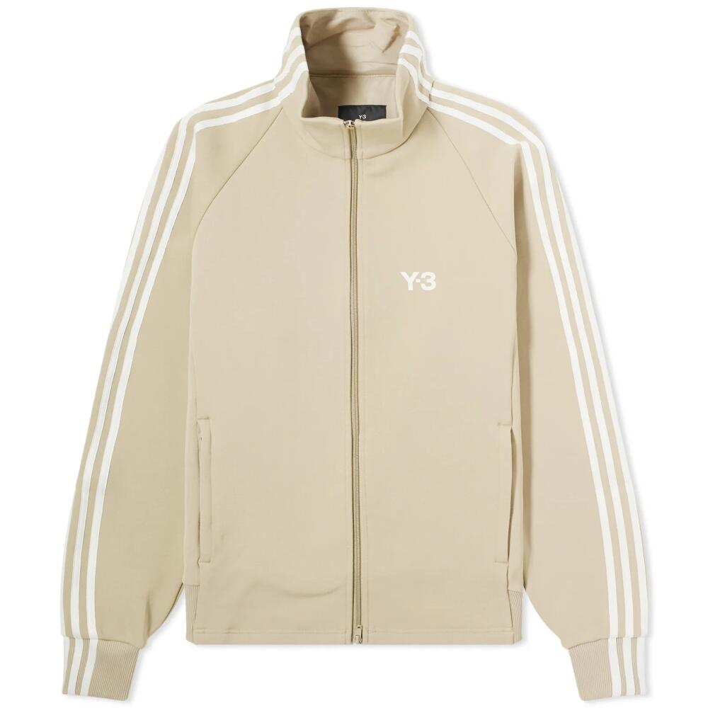 Y-3 Men's 3 Stripe Track Top in Trace Khaki/Off White Cover