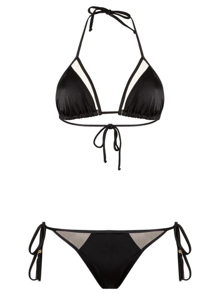 Brigitte triangle bikini set - Black Cover