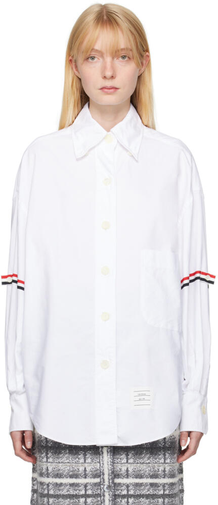 Thom Browne White Supersize RWB Armbands Shirt Cover