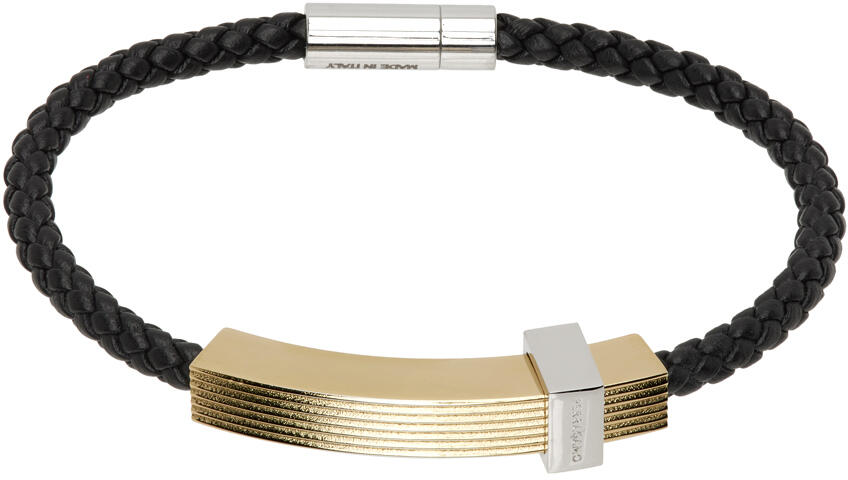 Ferragamo Black Braided Band Bracelet Cover