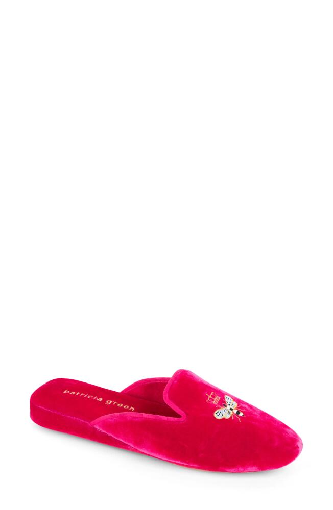 patricia green 'Queen Bee' Embroidered Slipper in Hot Pink Cover