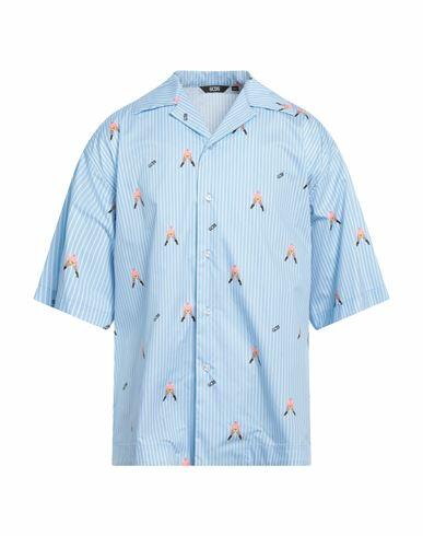 Gcds Man Shirt Light blue Cotton Cover