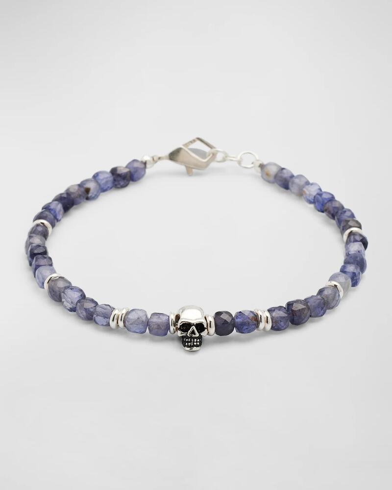 Jan Leslie Men's Gemstone Skull Beaded Bracelet Cover