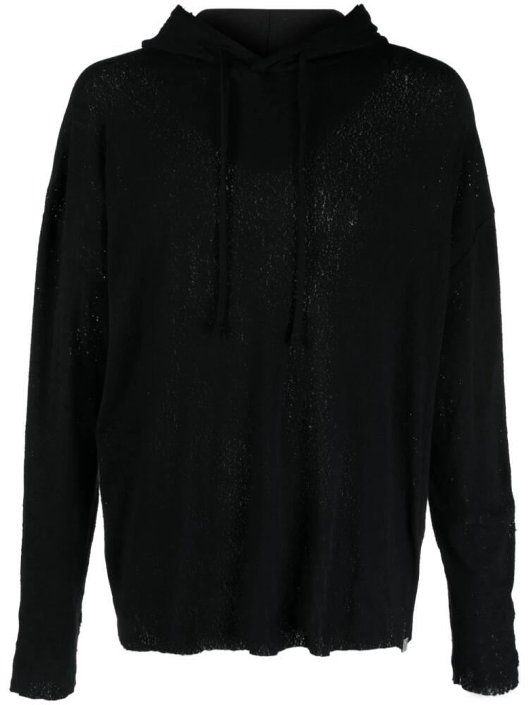 1017 ALYX 9SM distressed cotton hoodie - Black Cover