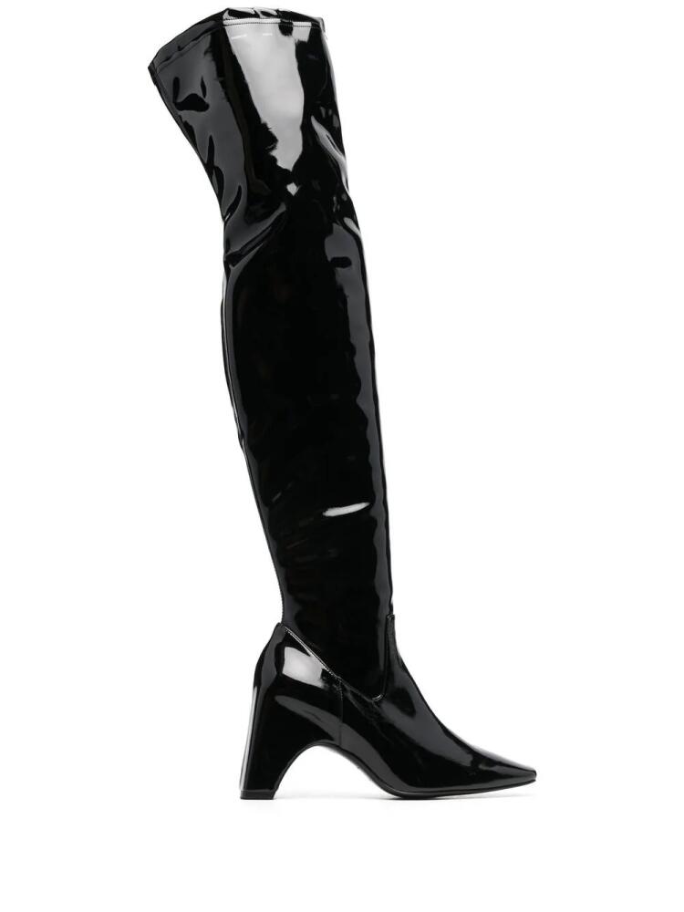 Coperni patent thigh-high boots - Black Cover