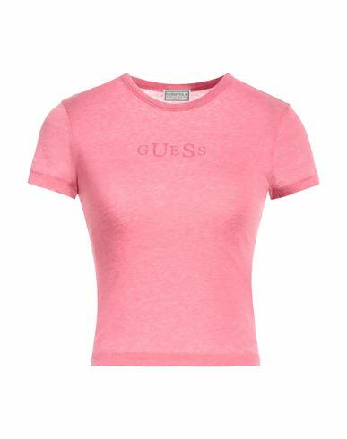 Guess Woman T-shirt Magenta Cotton, Polyester Cover