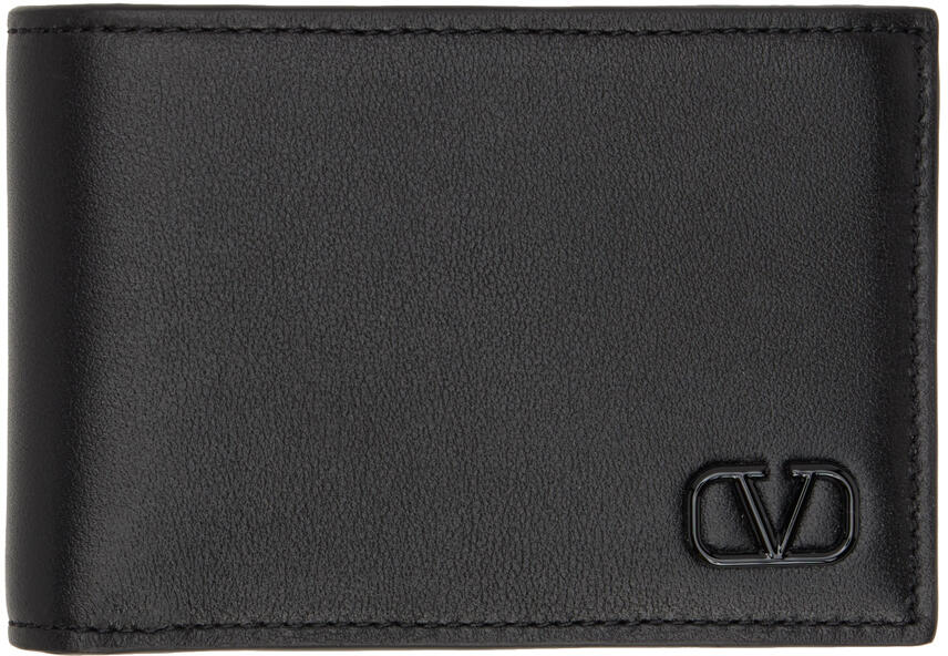 Valentino Garavani Black Mini VLogo Wallet Cover