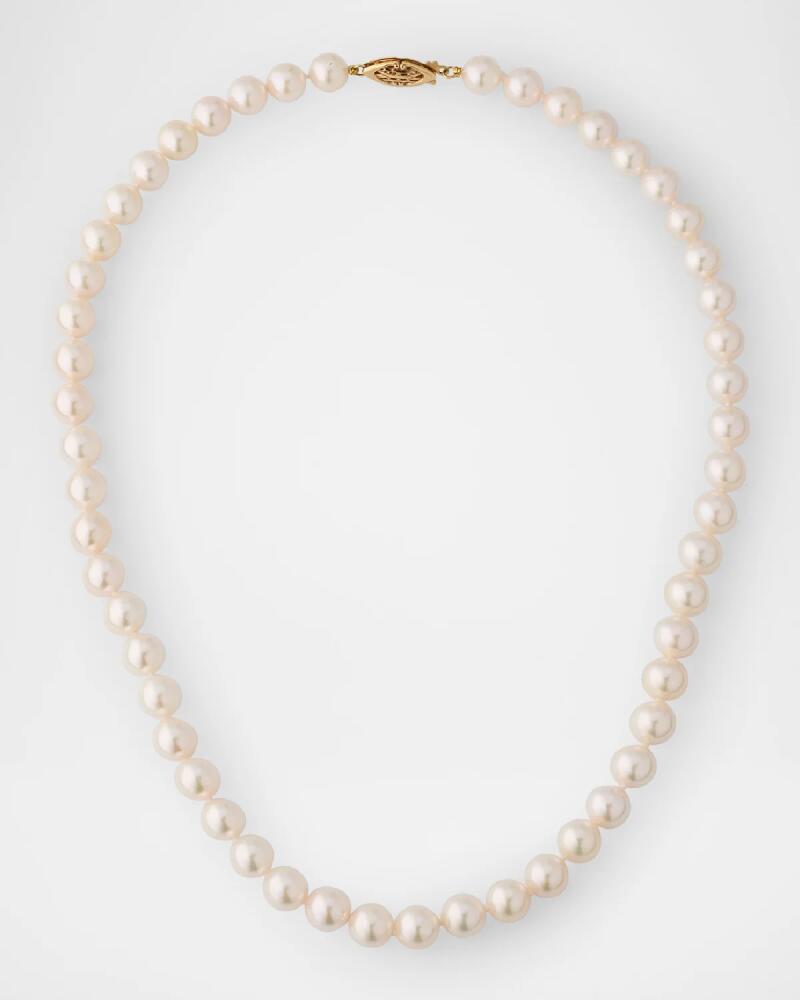 Belpearl 14K Yellow Gold Akoya Pearl Necklace, 18"L Cover