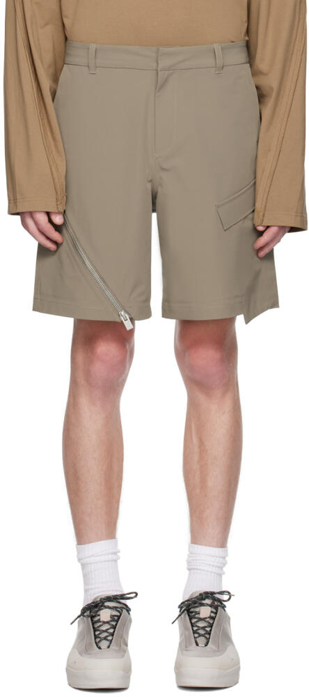 HELIOT EMIL Khaki Maelstrom Cargo Shorts Cover