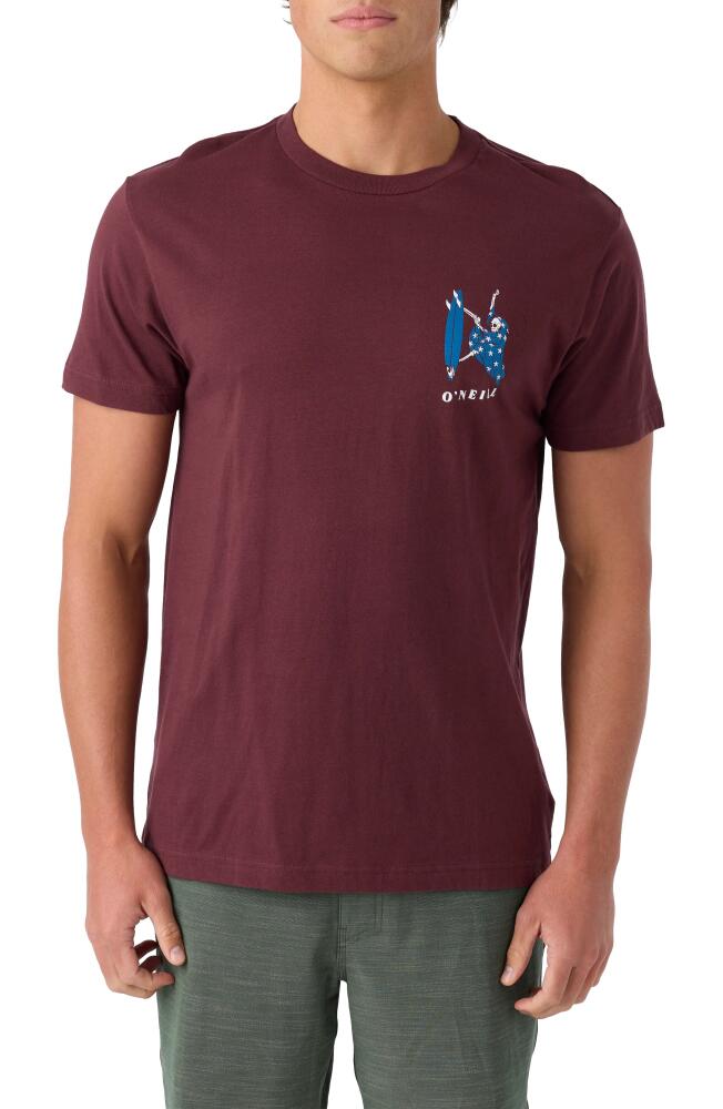 O'Neill Nosepick Cotton Graphic T-Shirt in Burgundy Cover