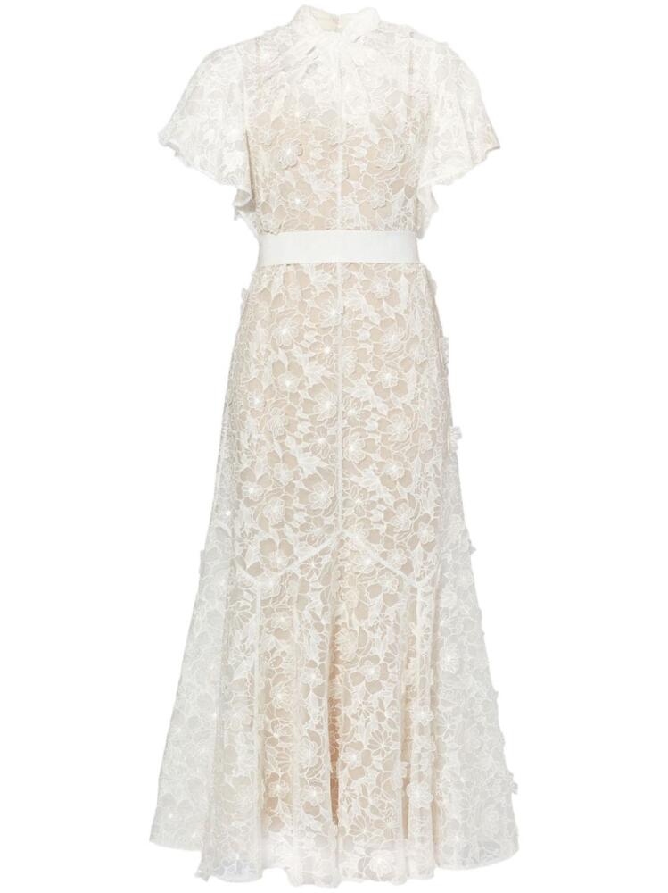 ERDEM Celestina cutwork-organza dress - Neutrals Cover