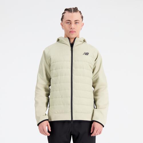 New Balance Tech Fleece Hybrid Jacket - Mens Beige Cover