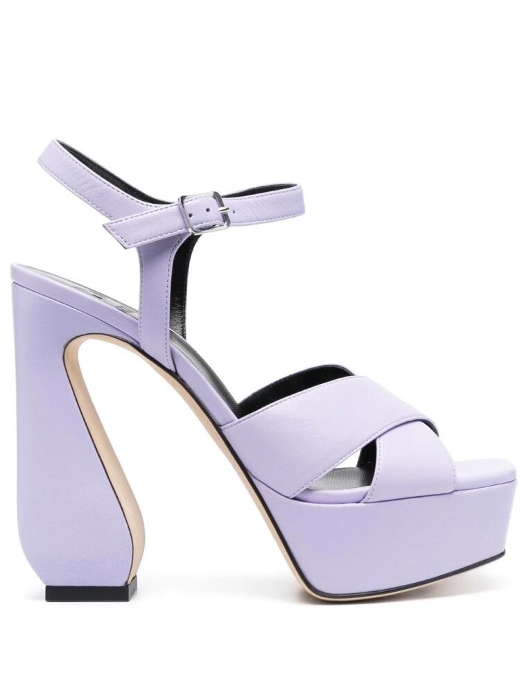 Si Rossi sculpted-heel sandals - Purple Cover