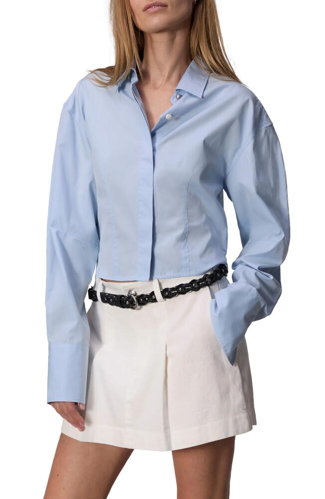 rag & bone Claudia Crop Button-Up Shirt in Light Blue Cover