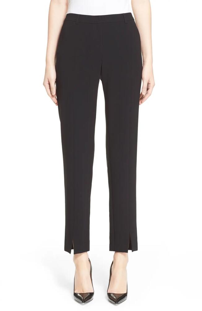 St. John Collection 'Jennifer' Crepe Marocain Ankle Pants in Caviar Cover