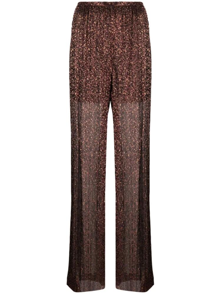 Sabina Musayev Mark wide-leg trousers - Gold Cover