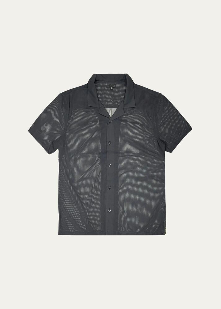 monfrere Men's Bond Mesh Noir Camp Shirt Cover