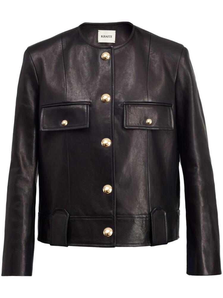 KHAITE The Laybin leather jacket - Black Cover