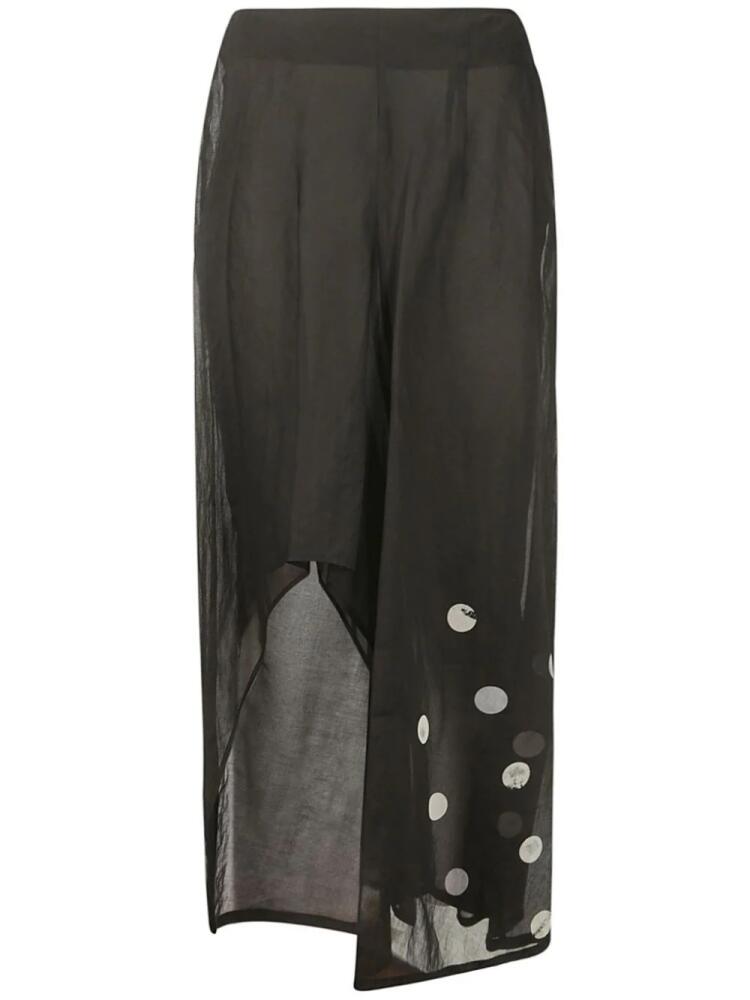 Yohji Yamamoto asymmetric midi skirt - Black Cover