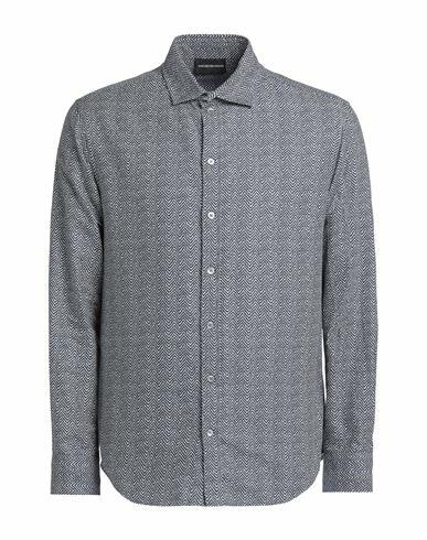 Emporio Armani Man Shirt Midnight blue Cotton Cover