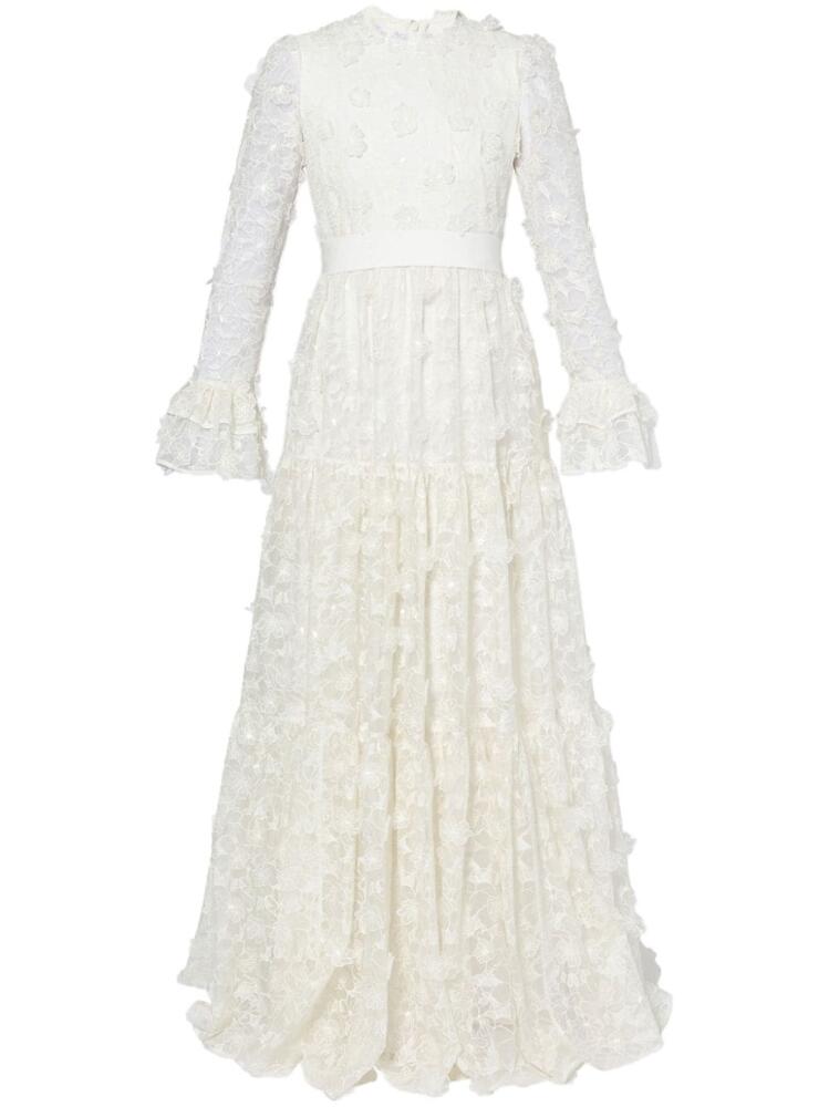 ERDEM Alvaro floral-cutwork silk-organza gown - Neutrals Cover