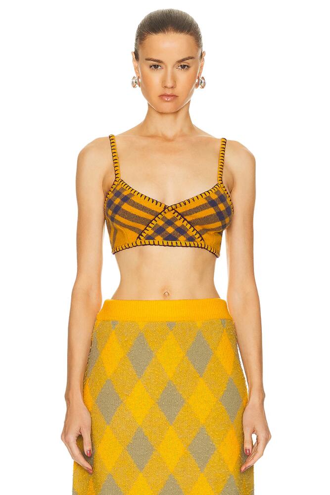 Burberry Bralette Top in Mustard Cover