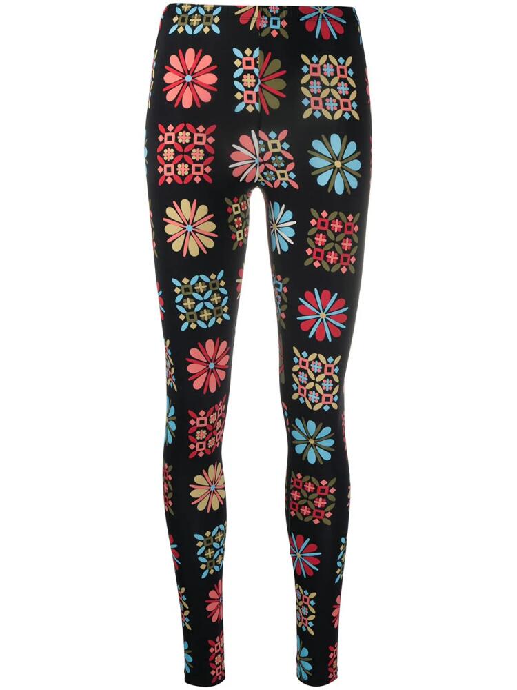 La DoubleJ floral stretch leggings - Black Cover