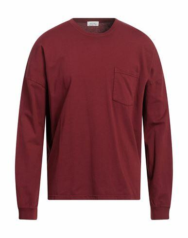 American Vintage Man T-shirt Burgundy Cotton Cover