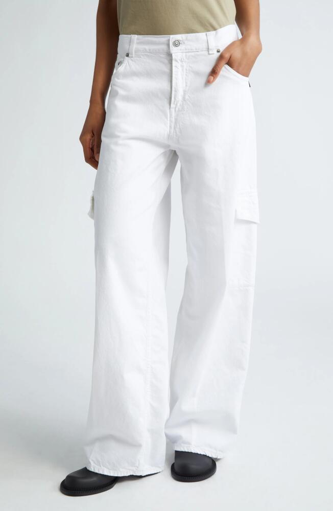 Haikure Bethany Cotton & Linen Twill Cargo Pants in Optical White Cover