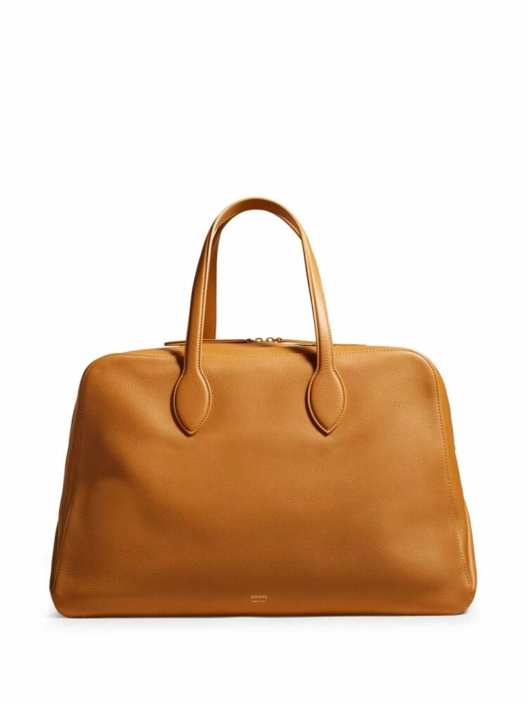 KHAITE large Maeve leather weekender bag - Orange Cover