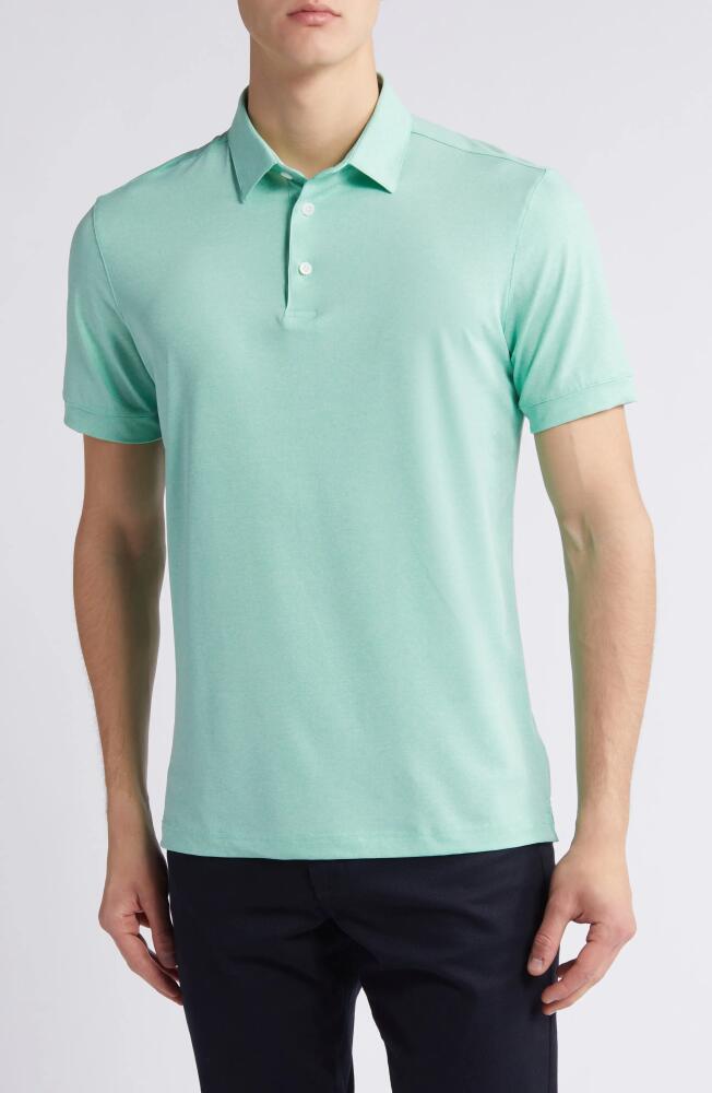 Mizzen+Main Versa Trim Fit Print Performance Polo in Neptune Heather Cover