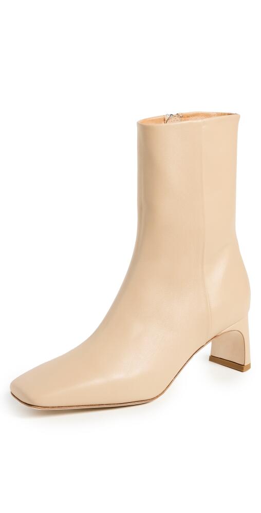 AEYDE Tabitha Calf Leather Latte Booties Latte Cover