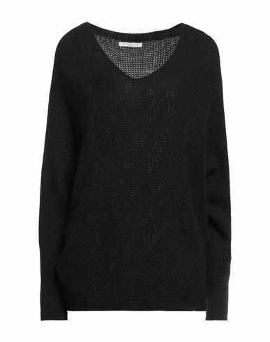 Biancoghiaccio Woman Sweater Black Acrylic, Wool, Viscose, Alpaca wool Cover