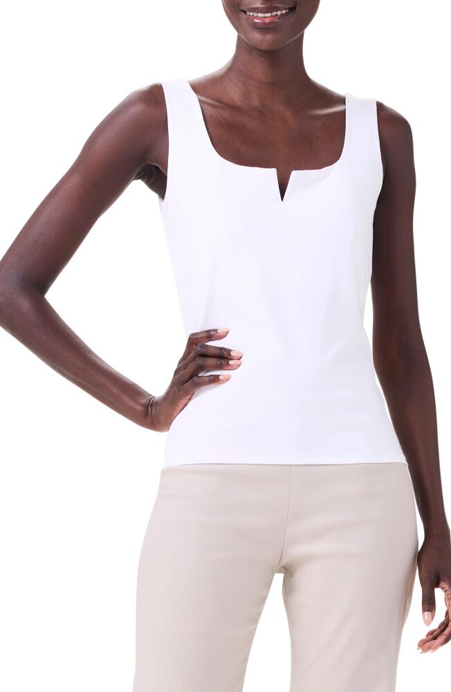 NIC+ZOE Notched Jersey Tank in Paper White Cover