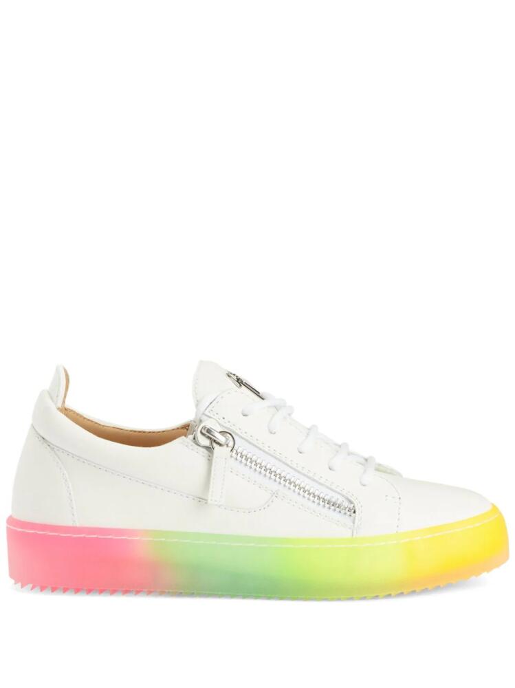 Giuseppe Zanotti Frankie leather sneakers - White Cover