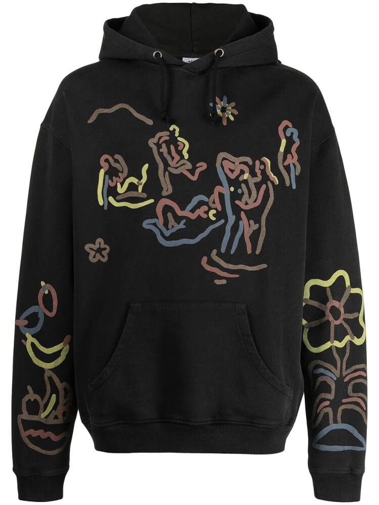 CARNE BOLLENTE graphic-print hoodie - Black Cover