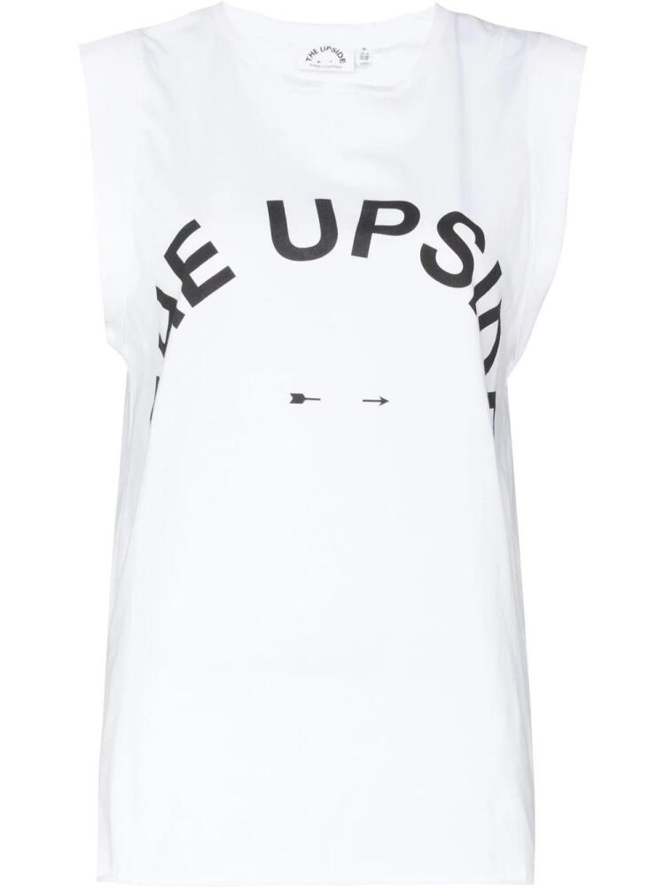 The Upside logo-print tank top - White Cover