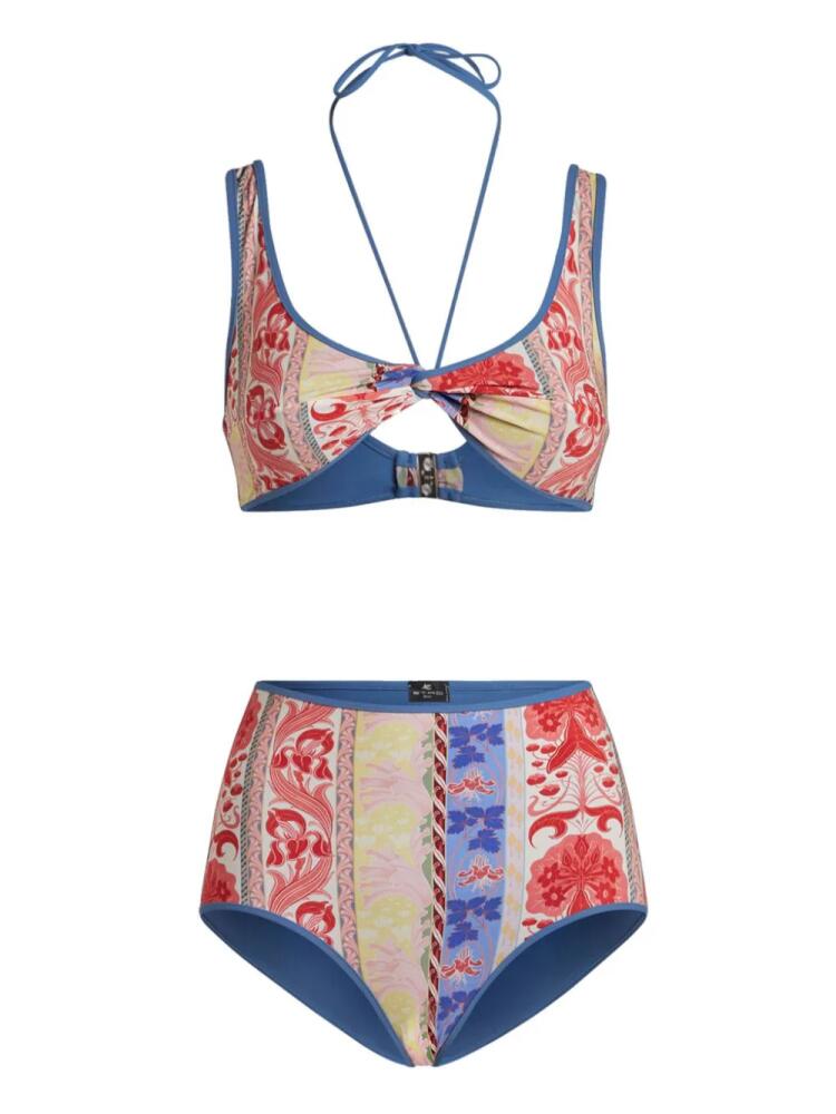 ETRO graphic-print twisted bikini set - White Cover